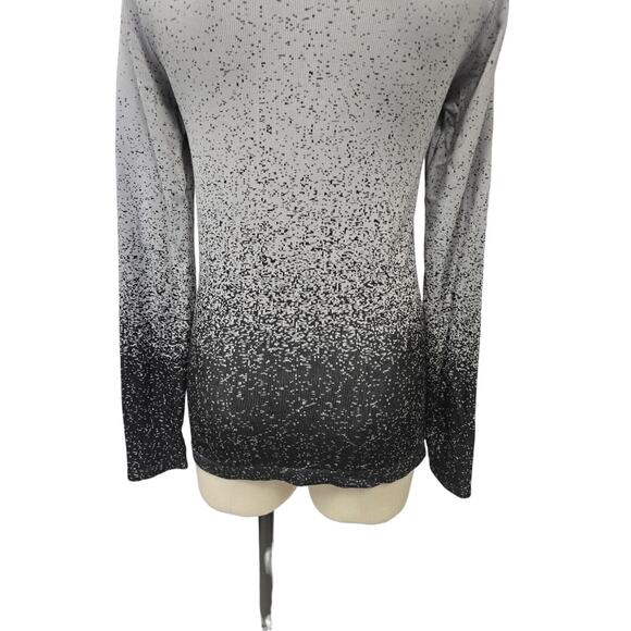 Athleta Womens Top Small Flurry Blizzard Gradient Mock Neck Long Sleeve Seamless - Picture 6 of 12